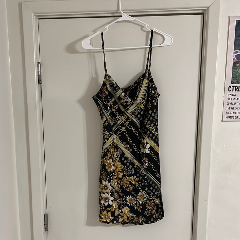 Princess Polly Gold Slip Mini Dress Spaghetti Strap Cocktail